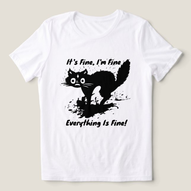 Tudo bem, estou bem, tudo é uma boa camisa. (Design frontal)