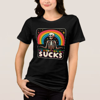 "Tudo Cheira" Esqueleto e Camisa Arco-Íris 💀 🌈 �