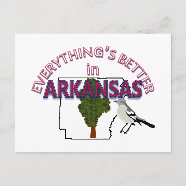 Tudo é melhor no cartão postal do Arkansas (Frente)