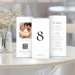 Tudo em 1 Mesa do menu Foto Casamento sem Triplica<br><div class="desc">NOTA IMPORTANTE: Este triplo é fornecido em forma plana, SEM pré-pontuação. Você vai dobrá-lo sozinho. Para ajudá-lo com a dobradura precisa, as diretrizes são impressas na parte traseira para os três painéis, além de um painel fino extra no lado direito para que você aplique cola para colar o triplo juntos,...</div>
