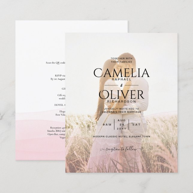 Tudo-em-1 Sobreposição de Foto com Efeito Ombre Ro (Frente/Verso)