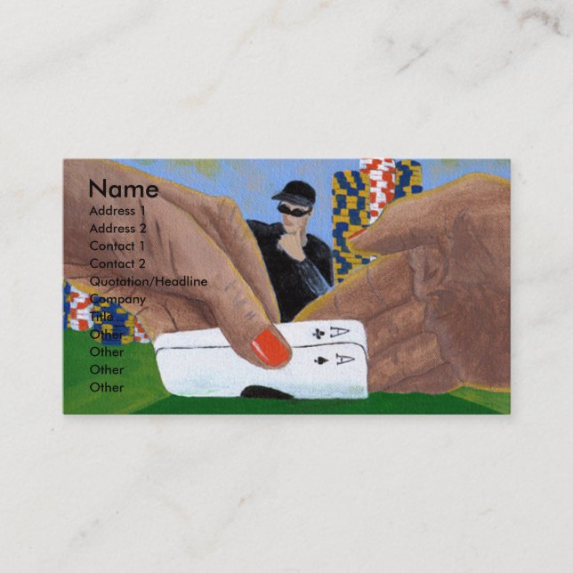 Tudo em cartões de visitas do póquer (Frente)