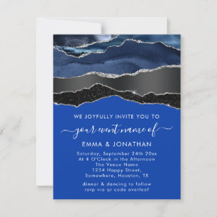 Tudo em um código QR preto Prata Marinho azul bril