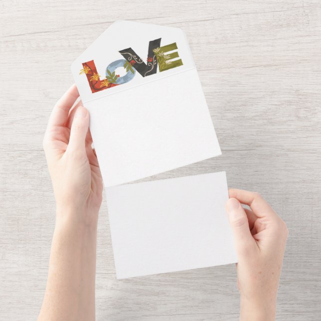 Tudo em um Convite de casamento (Aba destacável)