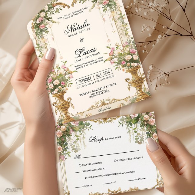 Tudo em um Convite de casamento (Criador carregado)