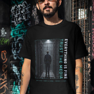 Tudo Está Bem Camiseta Ciberpunk Distópica da Mídi