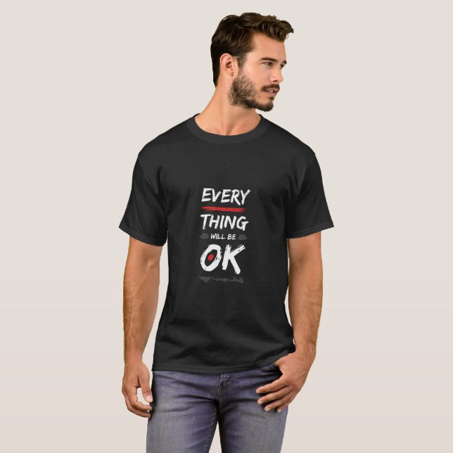 Tudo ficará bem Camiseta (Frente Completa)