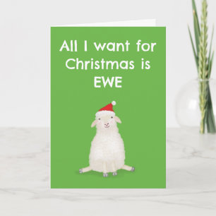 Tudo o que eu quero no Natal é você cartão fofo