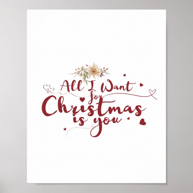 Tudo o que eu quero no Natal é você Poster (Frente)