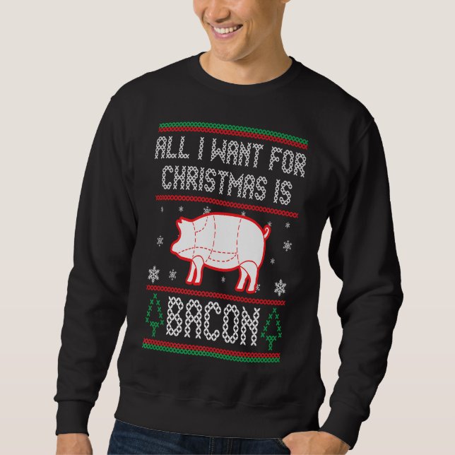 Tudo O Que Eu Quero Para O Natal É Camisa De Bacon (Frente)