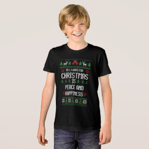 Tudo o que eu quero para o Natal é paz e felicidad