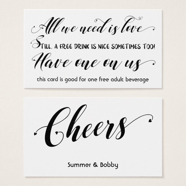 Tudo o que precisamos é do bilhete de Casamento de (Frente & Verso)