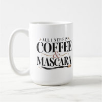 Tudo o que Preciso é Café & Máscara Caneca de Maqu