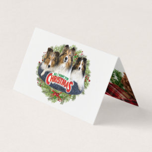 "Tudo o que quero no Natal" - Cartão dobrado