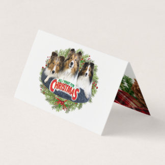 "Tudo o que quero no Natal" - Cartão dobrado