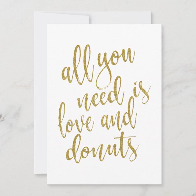 Tudo o que você precisa é amor e donuts sinal aces (Frente)