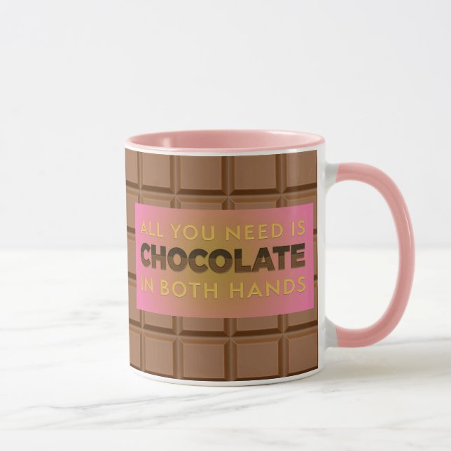 Tudo o que Você Precisa é Chocolate Caneca de Café (Direita)