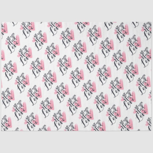 Tudo o que você precisa é de amor com papel de tec (Frente )