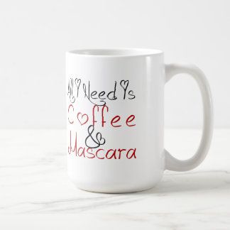 Tudo que eu preciso é caneca do café & do rímel