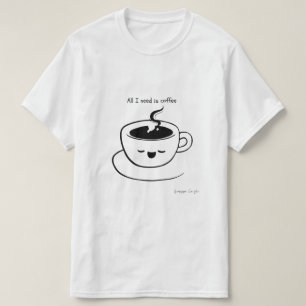 Tudo que preciso é café, camisa masculina