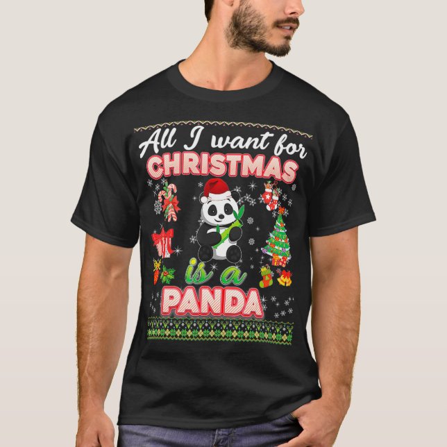 Tudo Que Quero Para O Natal É Um Suéter Panda Feio (Frente)