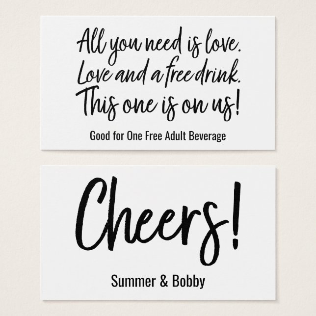Tudo que você precisa é amor e uma bebida grátis,  (Frente & Verso)