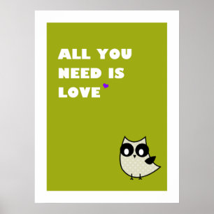 tudo que você precisa é amor - poster (o verde)