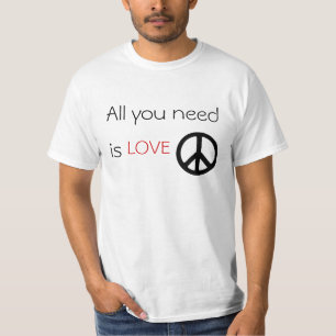 Tudo que você precisa é camiseta do amor
