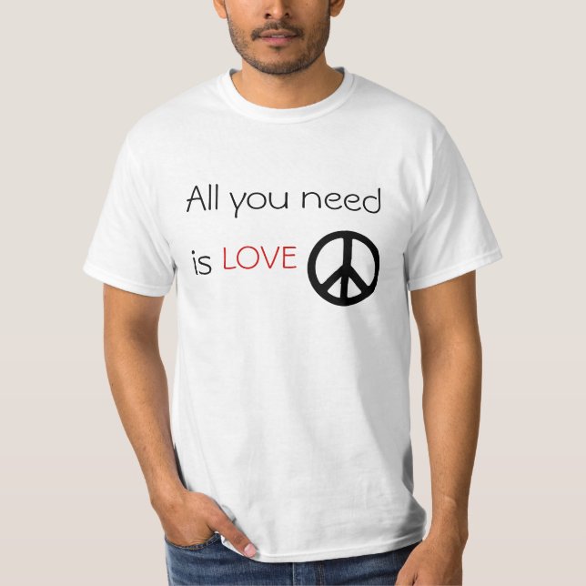 Tudo que você precisa é camiseta do amor (Frente)