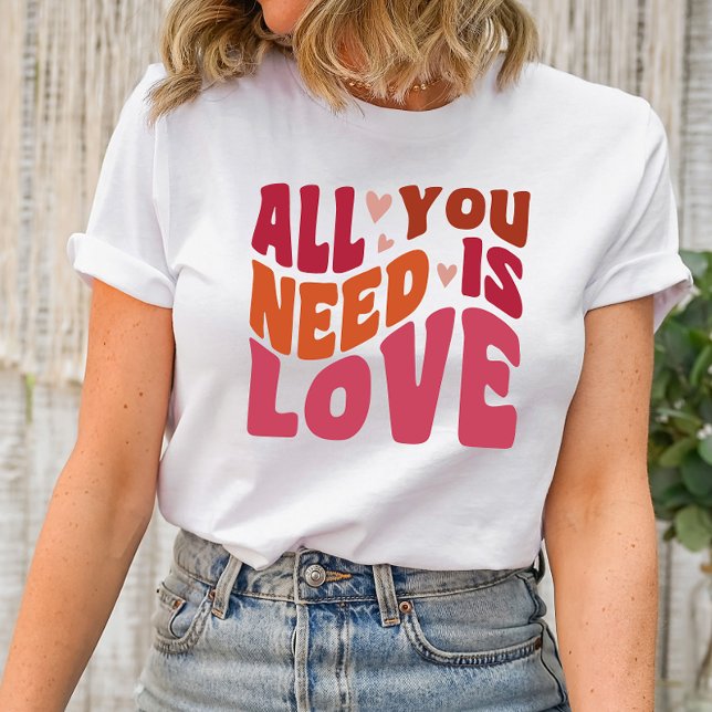 Tudo Que Você Precisa É De Camisa De Amor (Love, Valentine's Day, Romance, Heart, Cupid, Sweetheart, Kisses, Hugs, Be Mine, Valentine's Apparel)