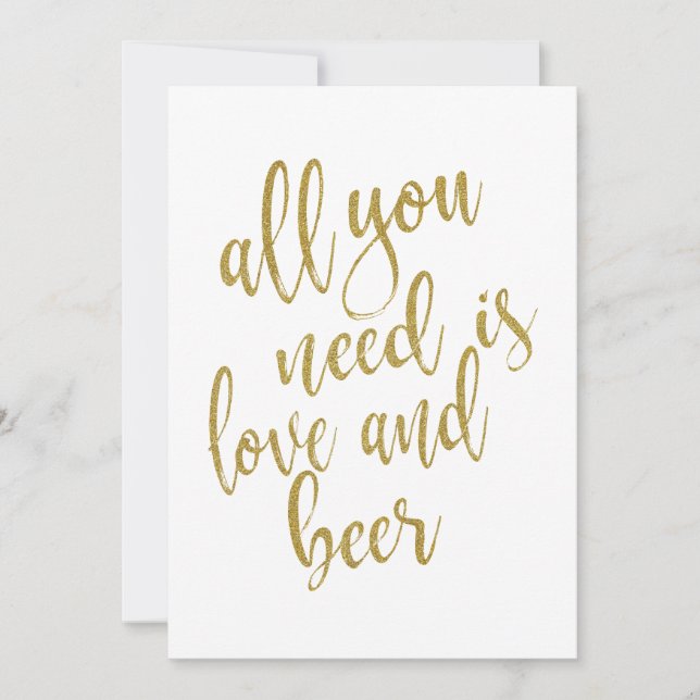 Tudo que você precisa é sinal de barato de cerveja (Frente)