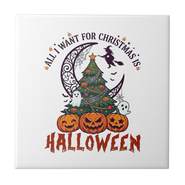 Tudo Quer Árvore De Natal De Halloween Abóboras Fa (Frente)