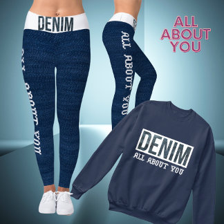 TUDO SOBRE VOCÊ - Leggings Desportivas Denim Fashi