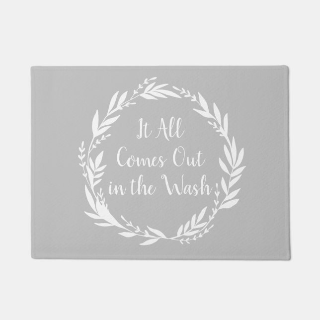 Tudo vem no tapete de lavanderia (Frente)