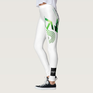 TUG-OF-WAteR WhiteGreen Leggings by lobodorio