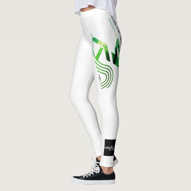 TUG-OF-WAteR WhiteGreen Leggings by lobodorio (Esquerda)