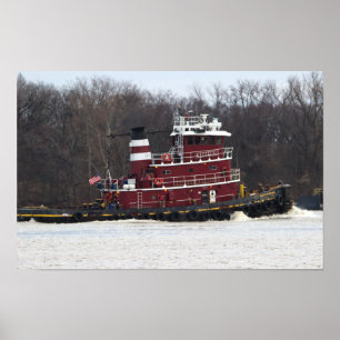 Tugboat na Poster do rio Delaware