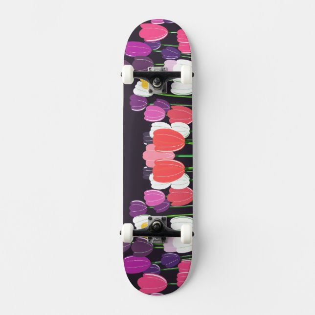 Tulip Bloom Skateboard Deck (Frente)