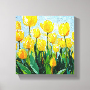Tulip Decor de Parede de Canvas Esticado