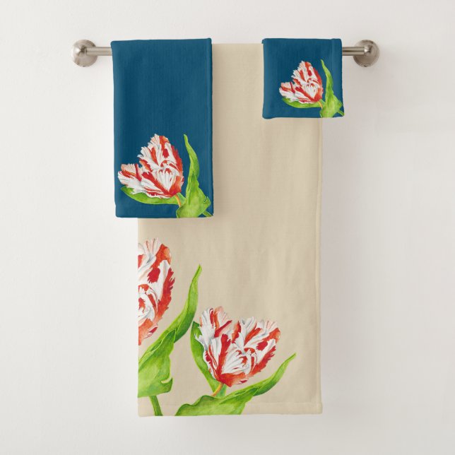 Tulip Estella Rijnveld em um conjunto de toalhas d (Insitu)