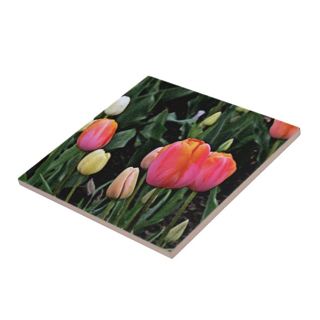 "TULIP GARDEN" AZULEJO CERÂMICO/TRIVET (Lateral)
