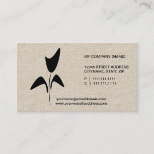 Tulip Gardener Florist Logotipo Floral Cartão de v