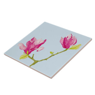 Tulip Magnolias em Azulejo cerâmico (2)