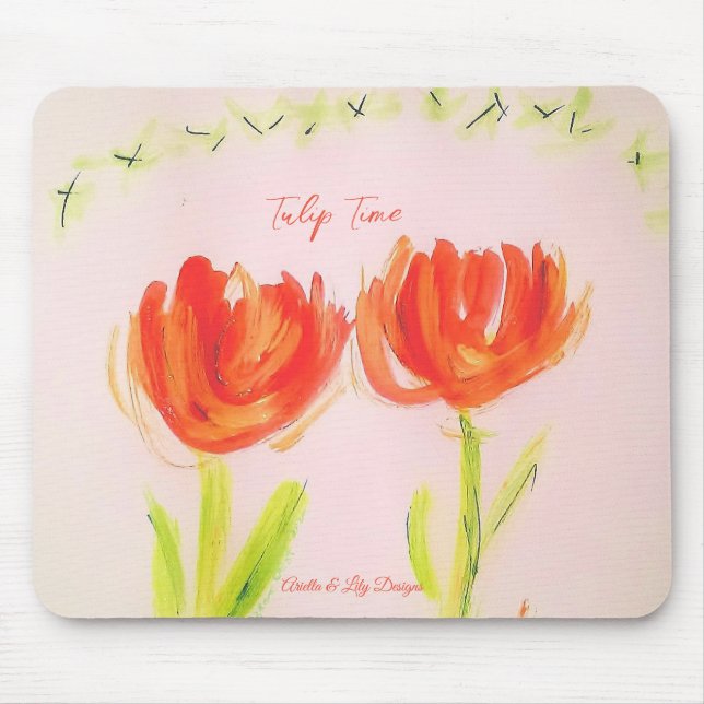Tulip Mouse pad de Ariella & Lily, Zazzle (Frente)