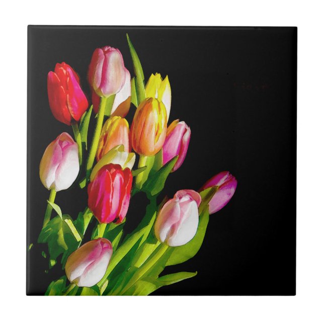 Tulip Painting - Arte Flor Original (Frente)