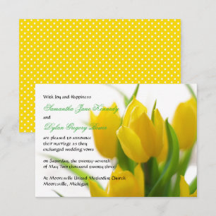 Tulipa Amarela - Anúncio de casamento 3x5
