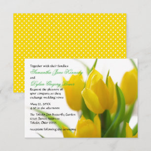 Tulipa Amarela - Convite de Casamento 3x5
