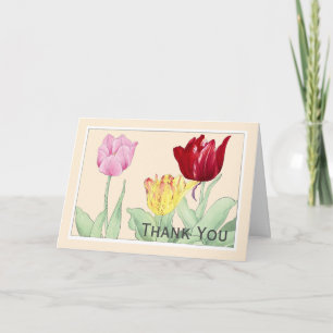 Tulipa, Cartão de Nota Botânica - Personalizar Sau