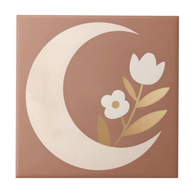 Tulipa Floral Lua Crescente Minimalista (Frente)