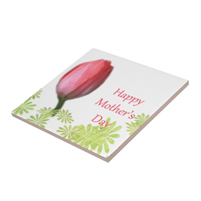 tulipa vermelha, feliz dia das mães (Lateral)